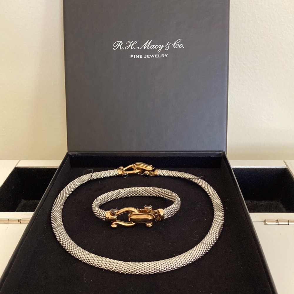 R.H. Macy & Co. Fine Jewelry 14K Gold Over Sterling Silver Mesh Set